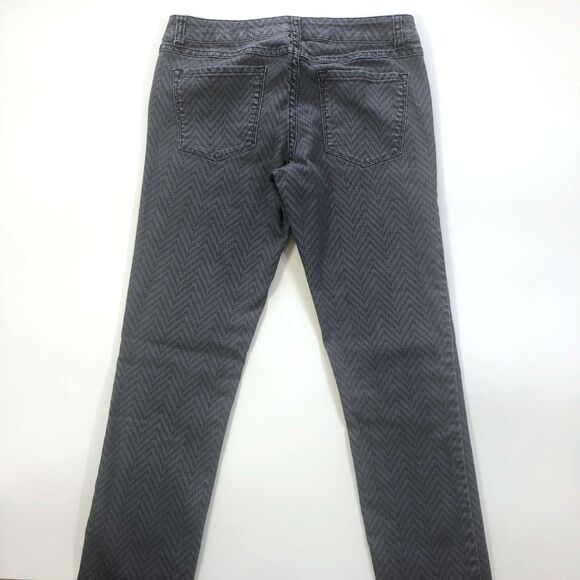 PrAna Gray Chevron Stretch Skinny Low-Rise Jeans 31" Inseam Sz 4 - Picture 4 of 9